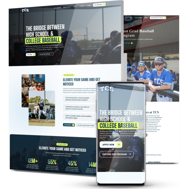 Image showing TCS' website design on desktop and mobile
