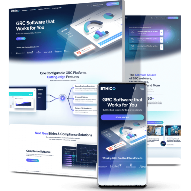 tech-website-design-ethico-featured-image Image showing Ethico's website design on desktop and mobile