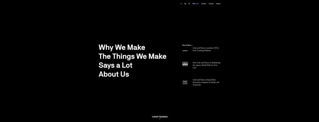 Top 25 Premium Marketing Agencies In The USA In 2026 13 Code and Theory homepage screenshot