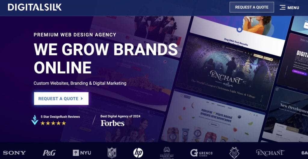 Top 25 Premium Marketing Agencies In The USA In 2026 2 Digital Silk homepage screenshot