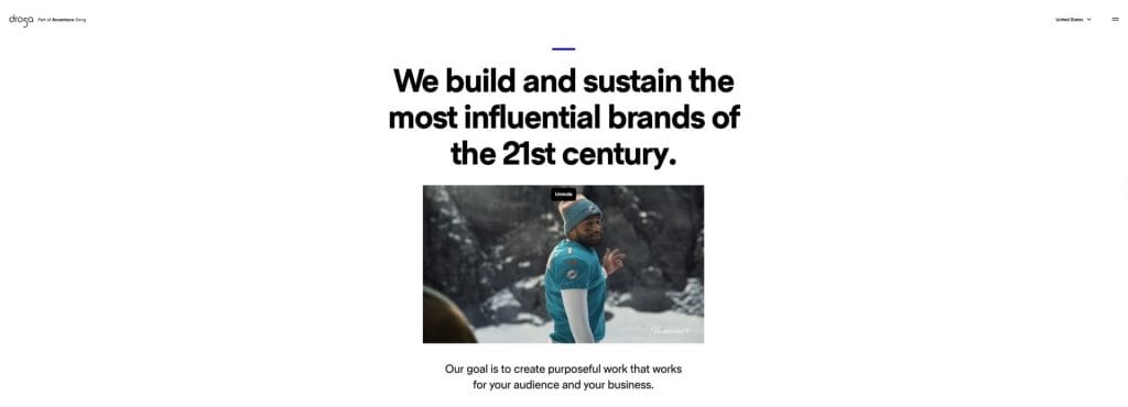 Top 25 Premium Marketing Agencies In The USA In 2026 4 Droga5 homepage screenshot