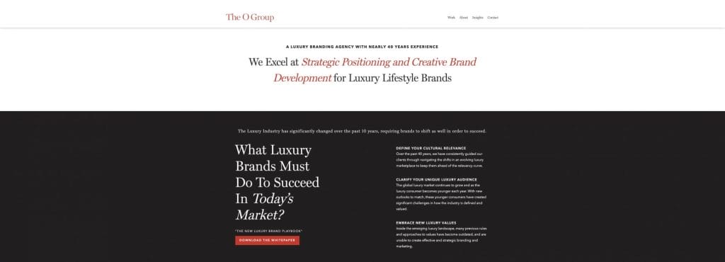 Top 25 Premium Marketing Agencies In The USA In 2026 21 The O Group homepage screenshot