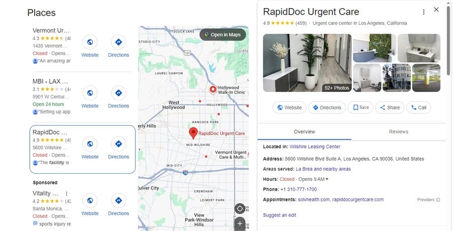 9 Effective Urgent Care Marketing Strategies Worth Trying 1 Image showing Google Business Profiles