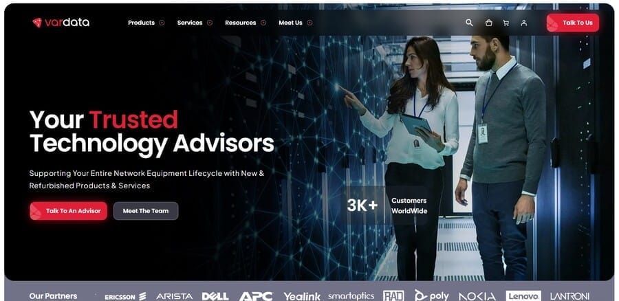 7 UX Mistakes Frequently Found On Most B2B Websites 9 VarData website screenshot
