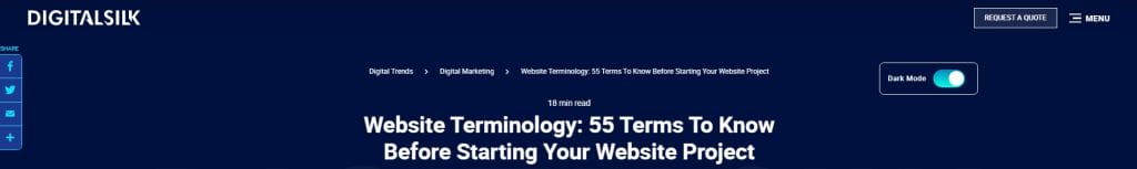 50+ UI/UX Terms You Need To Know 15 Digital Silk featured example of toggle switches - dark mode.