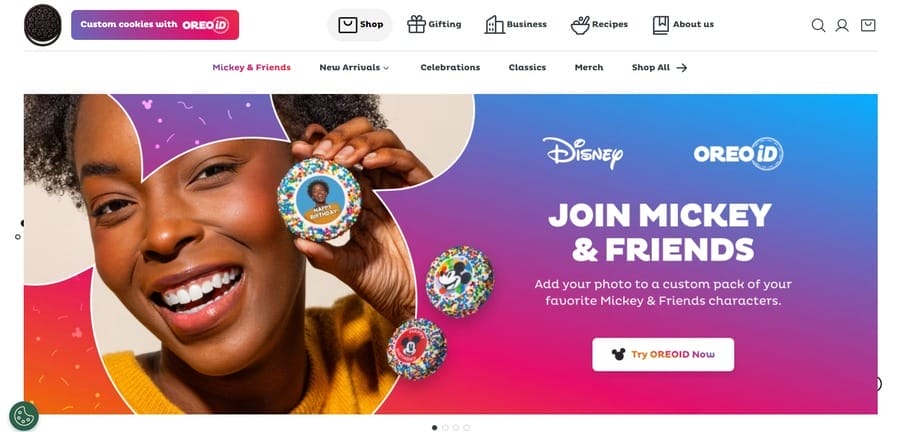 Visual Brand Language: 5 Crucial Elements & Examples 8 Oreo website screenshot