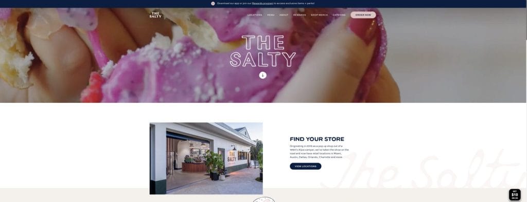 13 Worst Web Design Mistakes Miami CEOs Should Avoid 9 The Salty Donut homepage screenshot