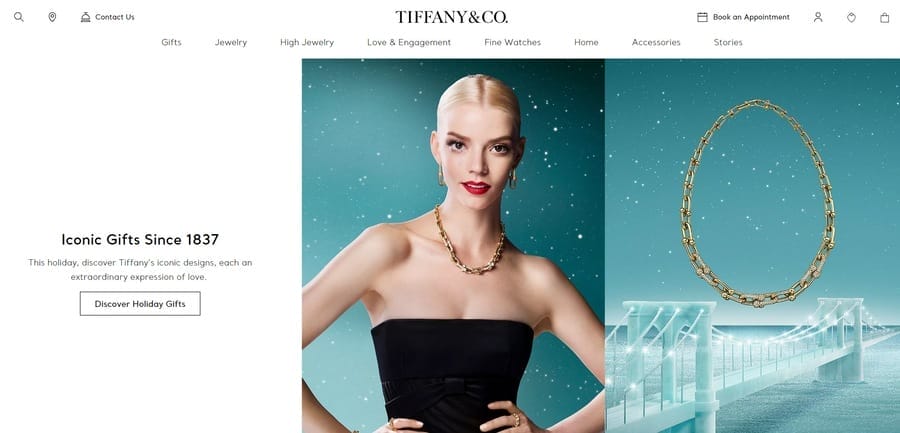Top 10 Web Design Mistakes To Avoid In 2025 7 Tiffany & Co website screenshot