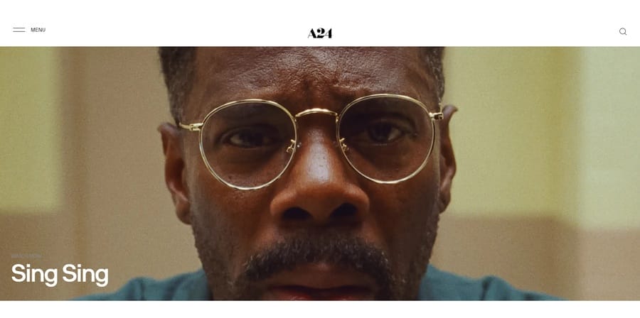 Top 15 Web Design Trends For NYC Brands 4 A24 Films website screenshot