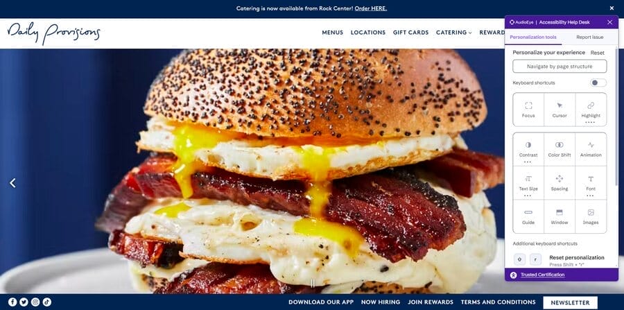 Top 15 Web Design Trends For NYC Brands 2 Daily Provisions NYC website screenshot
