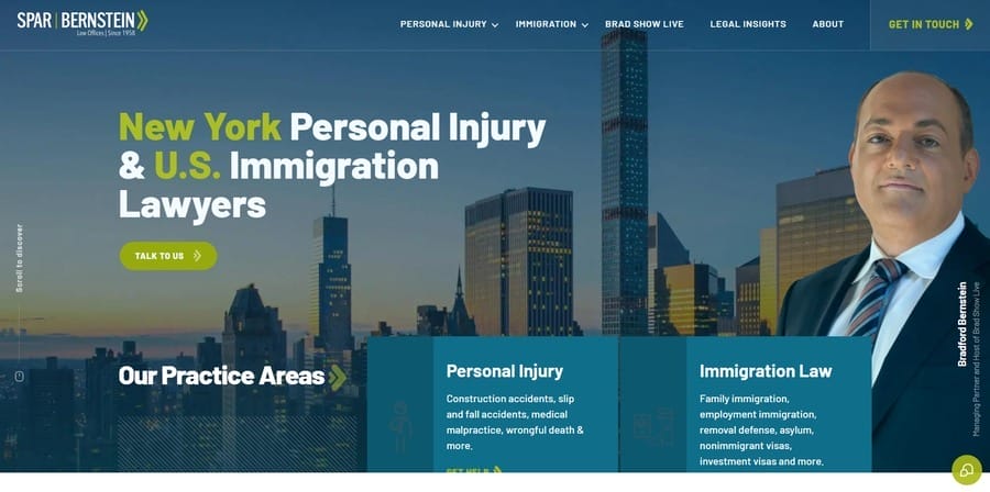 Top 15 Web Design Trends For NYC Brands 15 Spar and Bernstein website screenshot
