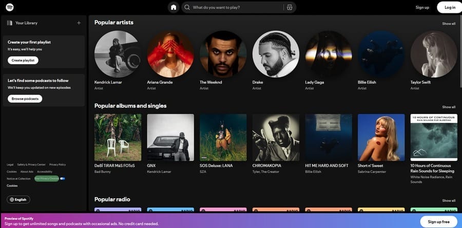 Top 15 Web Design Trends For NYC Brands 11 Spotify website screenshot