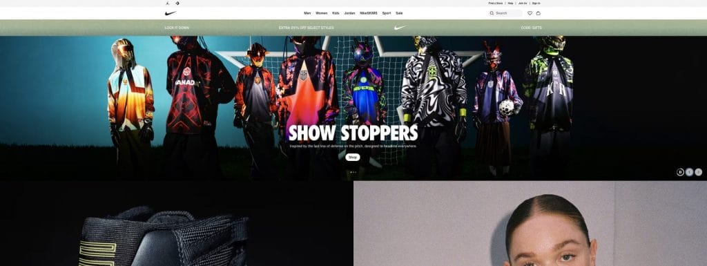 The 7-Step Website Development Process For Growth In 2026 3 NIke homepage screenshot.