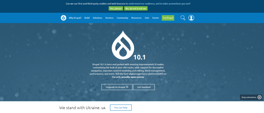 A Guide To Using A CMS In Web Design & Development In 2026 10 Drupal home page.