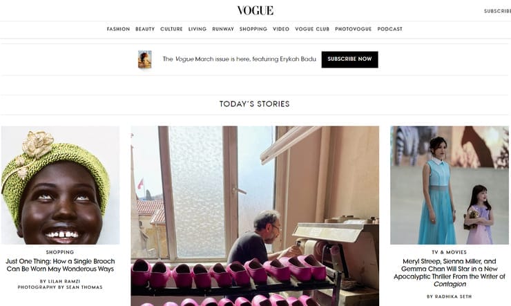 WordPress For Business: The Ultimate Guide With Best Practices 7 vogue website example