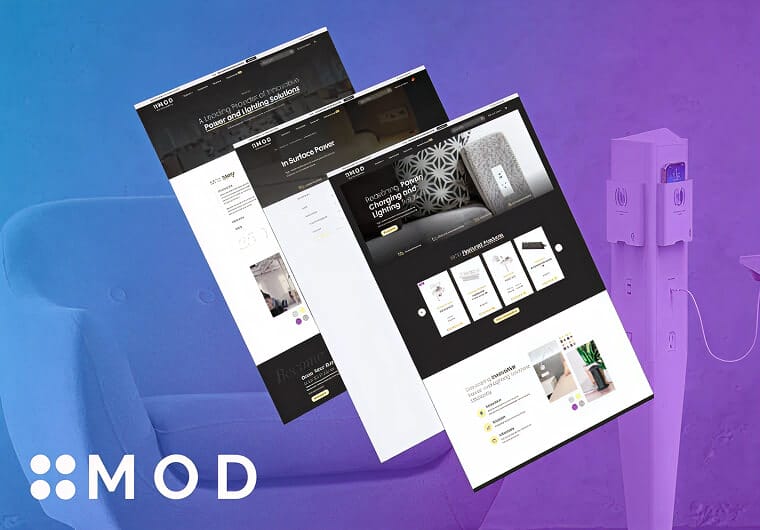 MOD portfolio website pages examples.