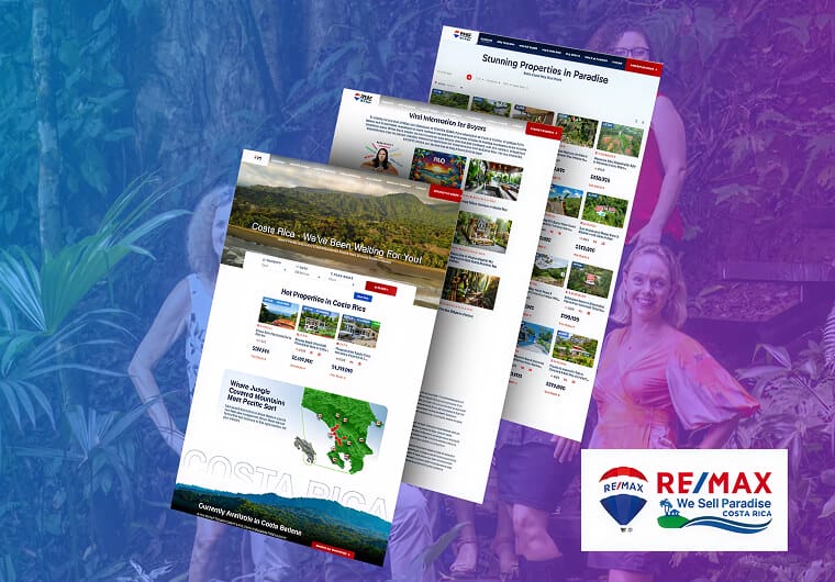 RE/MAX real estate website design showcase featuring luxury property listings and responsive real estate browsing experience