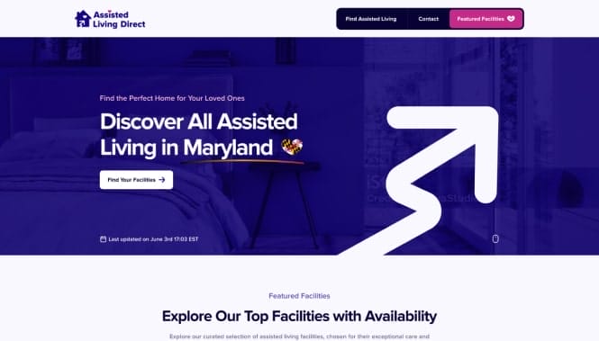 Healthcare Digital Marketing Agency 44 assisted living screenshots