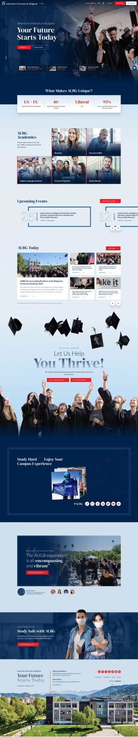 Home Page - NEW 154 Reimagining AUBG’s Website To Boost Applications