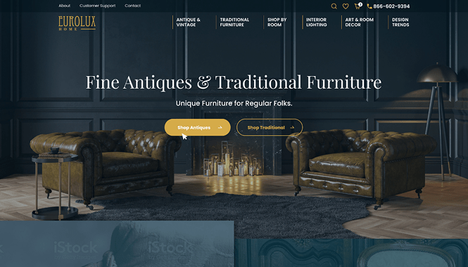 Magento Web Design 22 Eurolux website screenshot