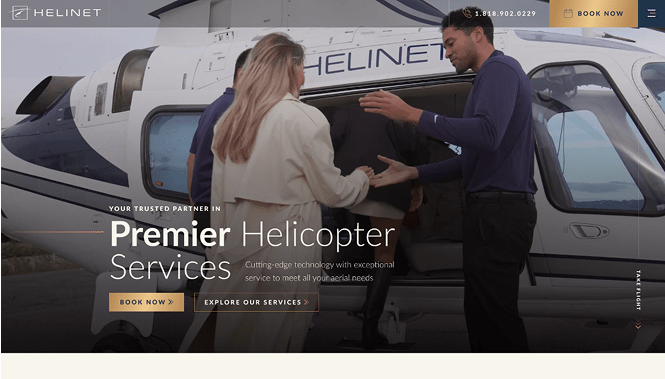 WordPress Development Company 45 Helinet website screenshot
