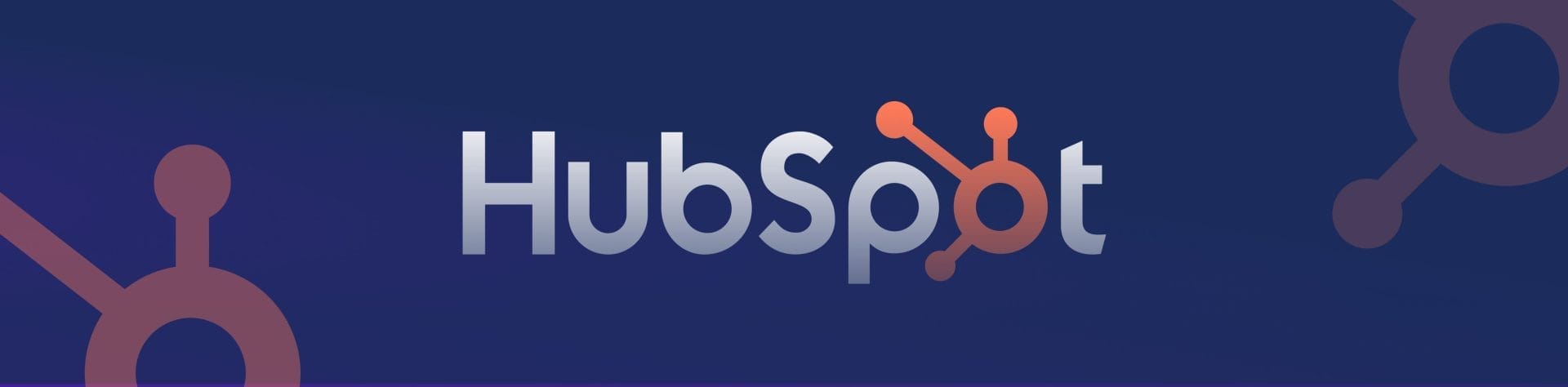 HubSpot logo on a dark blue gradient background