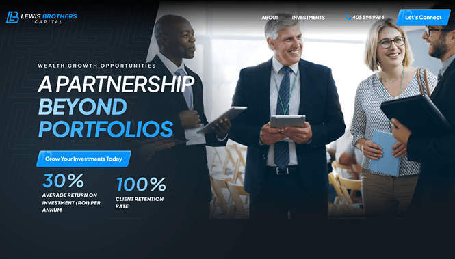 WordPress Development Company 42 Lewis Brothers Capital website screenshot
