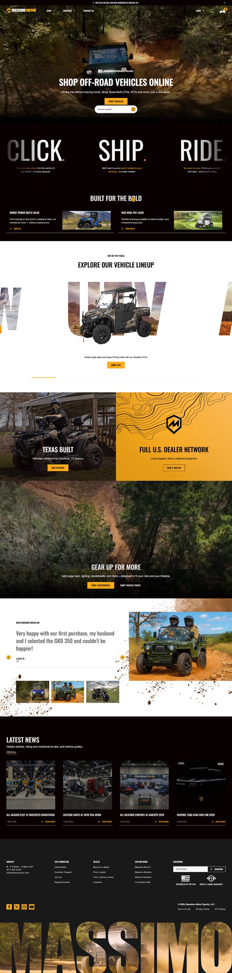 Home Page - NEW 172 Custom Shopify Platform For Powersports Growth