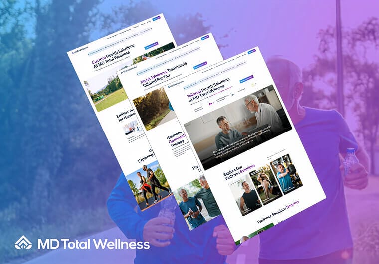 MD Total Wellness website branding and digital healthcare design