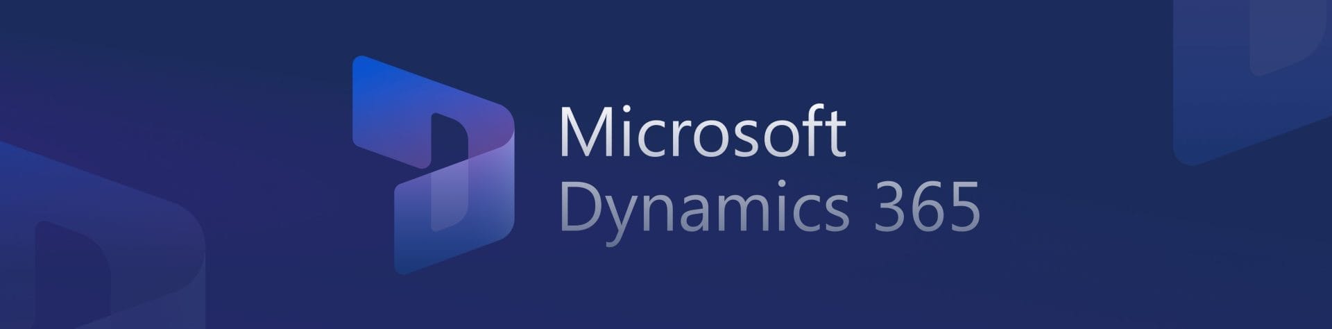 Microsoft Dynamics 365 logo on a dark blue background