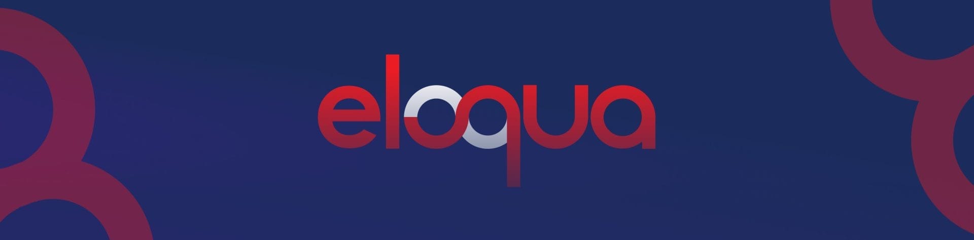 Oracle Eloqua's logo on a dark blue background
