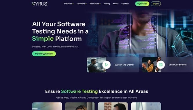 AI SEO Company 42 Qyrus website screenshot