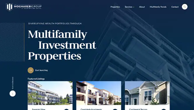Real Estate Website Design 51 the mogharebi group real estate