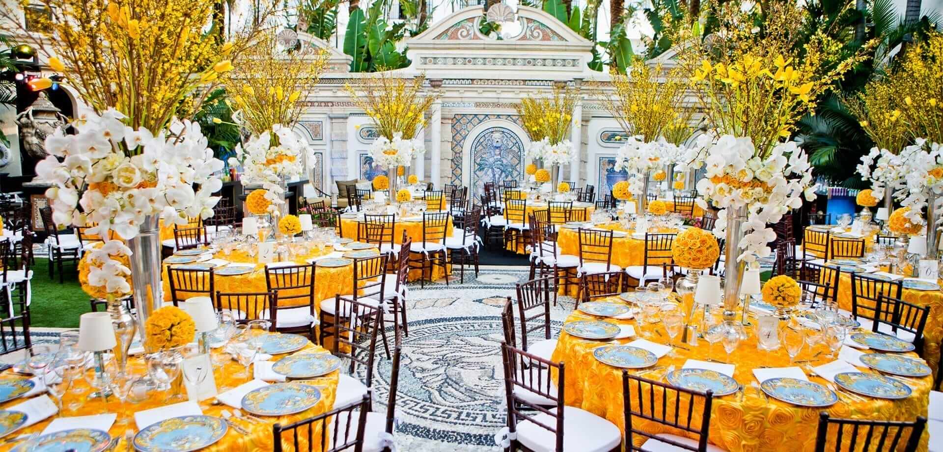 Branding 159 Elegant outdoor dining with yellow decor