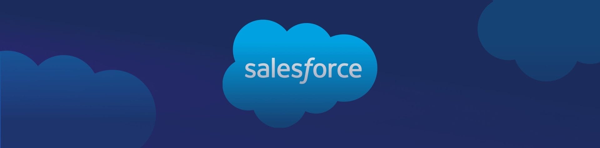 Salesforce cloud logo on a dark blue background