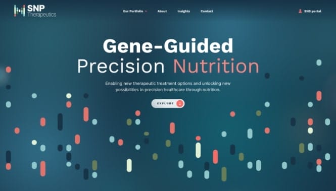 Healthcare Digital Marketing Agency 40 SNP Therapeutics gene-guided precision nutrition branding graphic