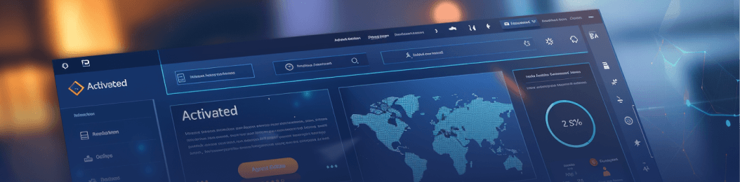 Modern user interface with global map
