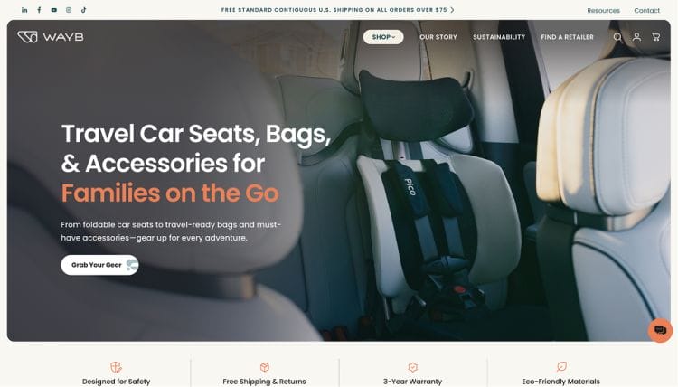 eCommerce 18 WAYB website screenshot