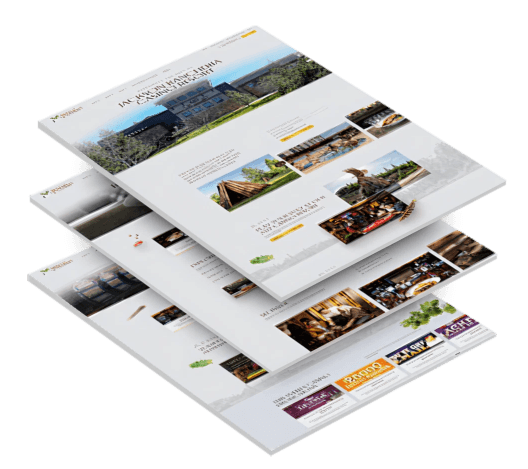 Three stacked images of Jackson Rancheria's website design