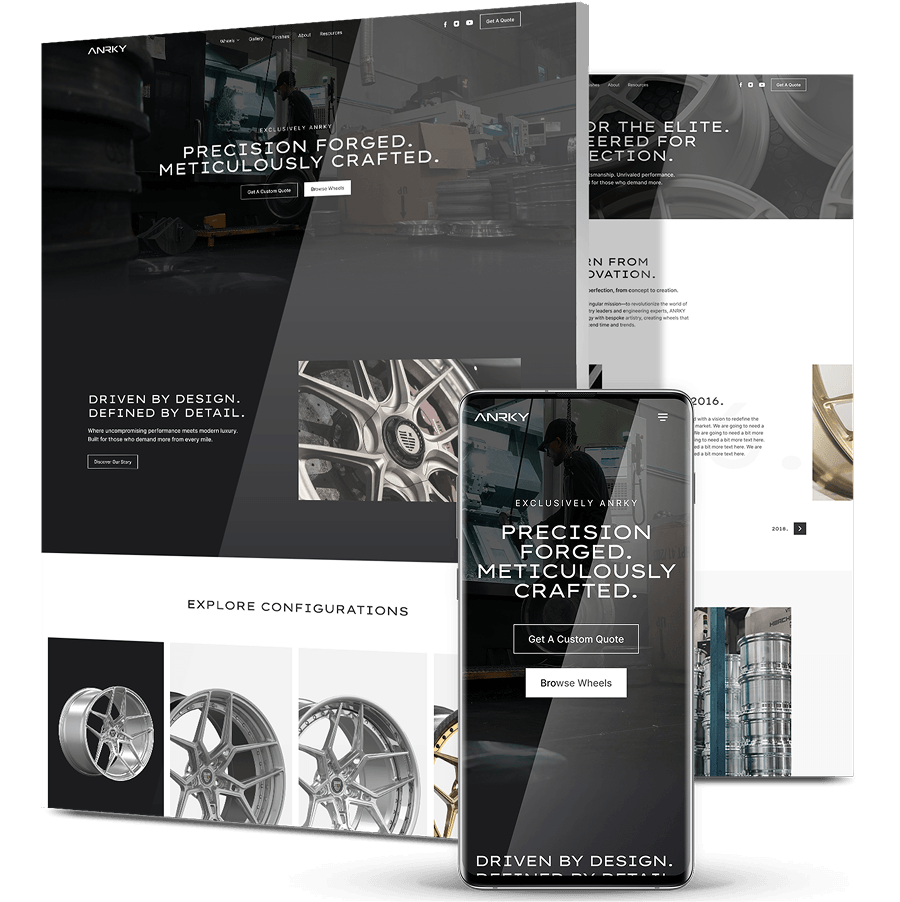 Image showing ANRKY's website design on desktop and mobile
