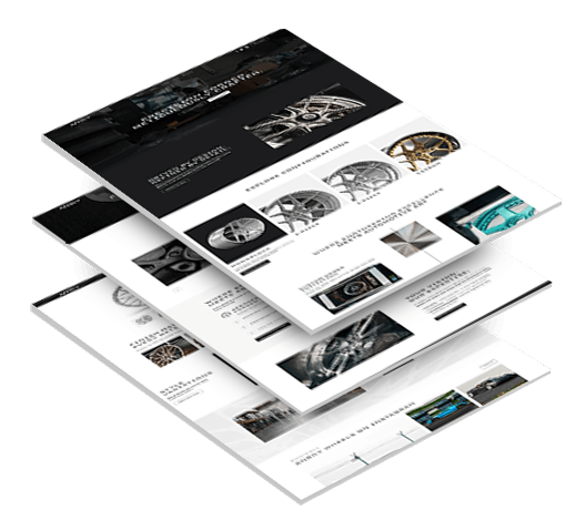 Three stacked images of ANRKY's website design