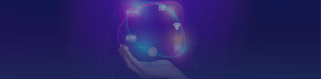 Hand holding digital technology icons