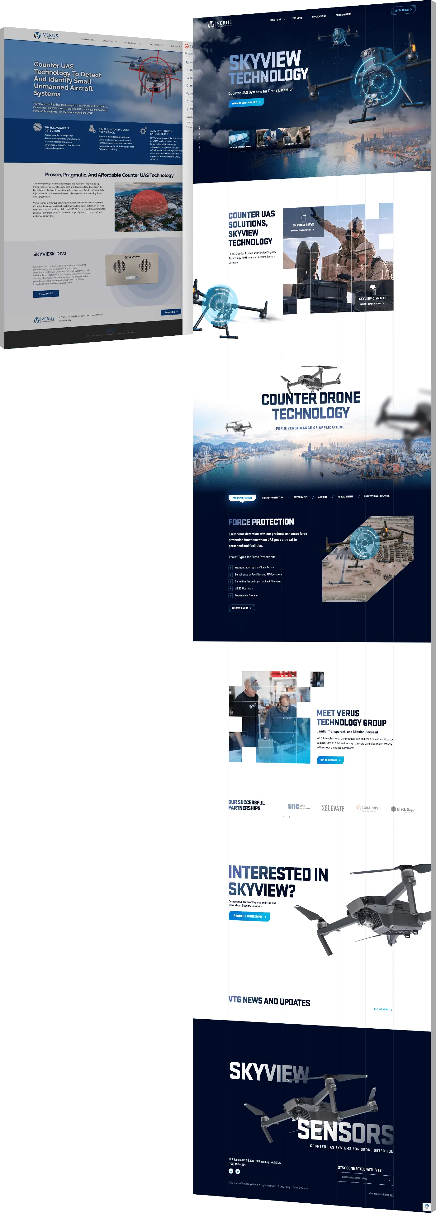 Image showing the before and after of Verus Technology Group's website design - optimized