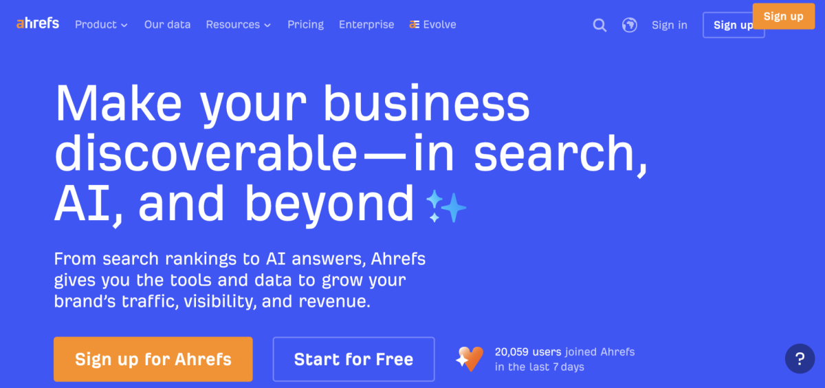 ahrefs image article keywords