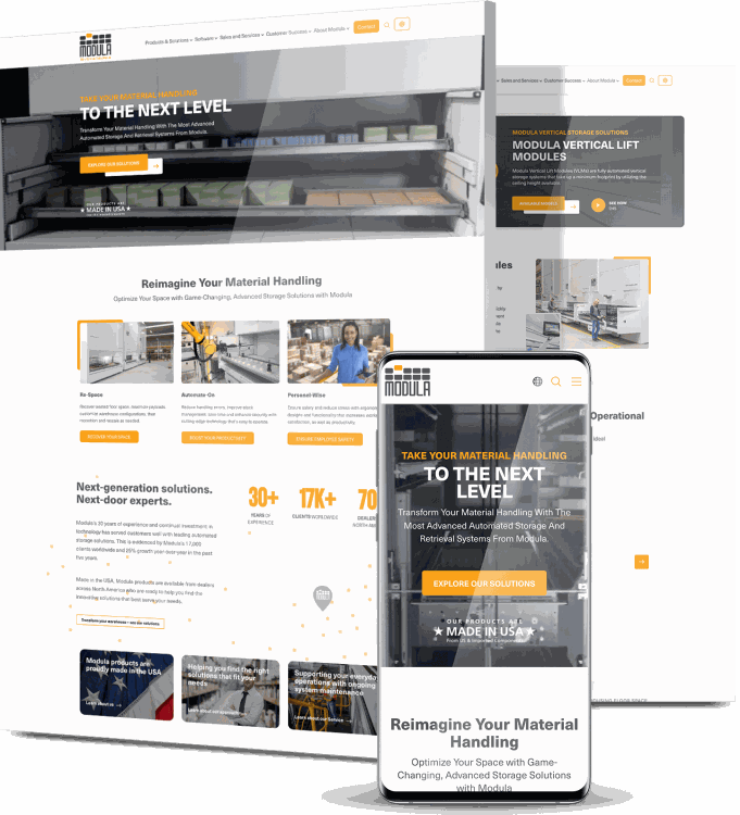 Modula Hero Image Corporate Website Design - Optimized