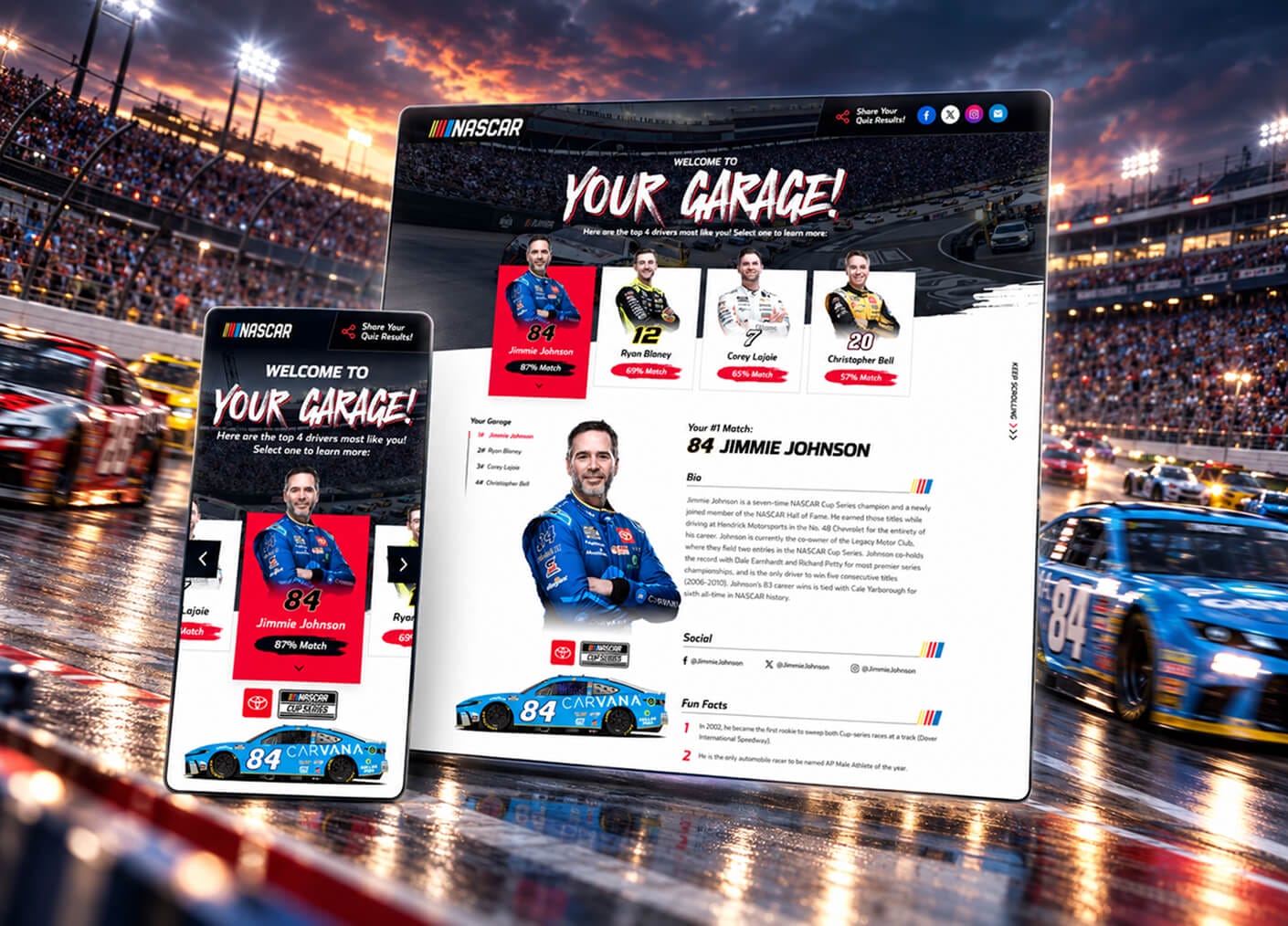 nascar portfolio image